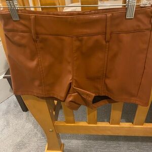 Super cute never worn leather shorts